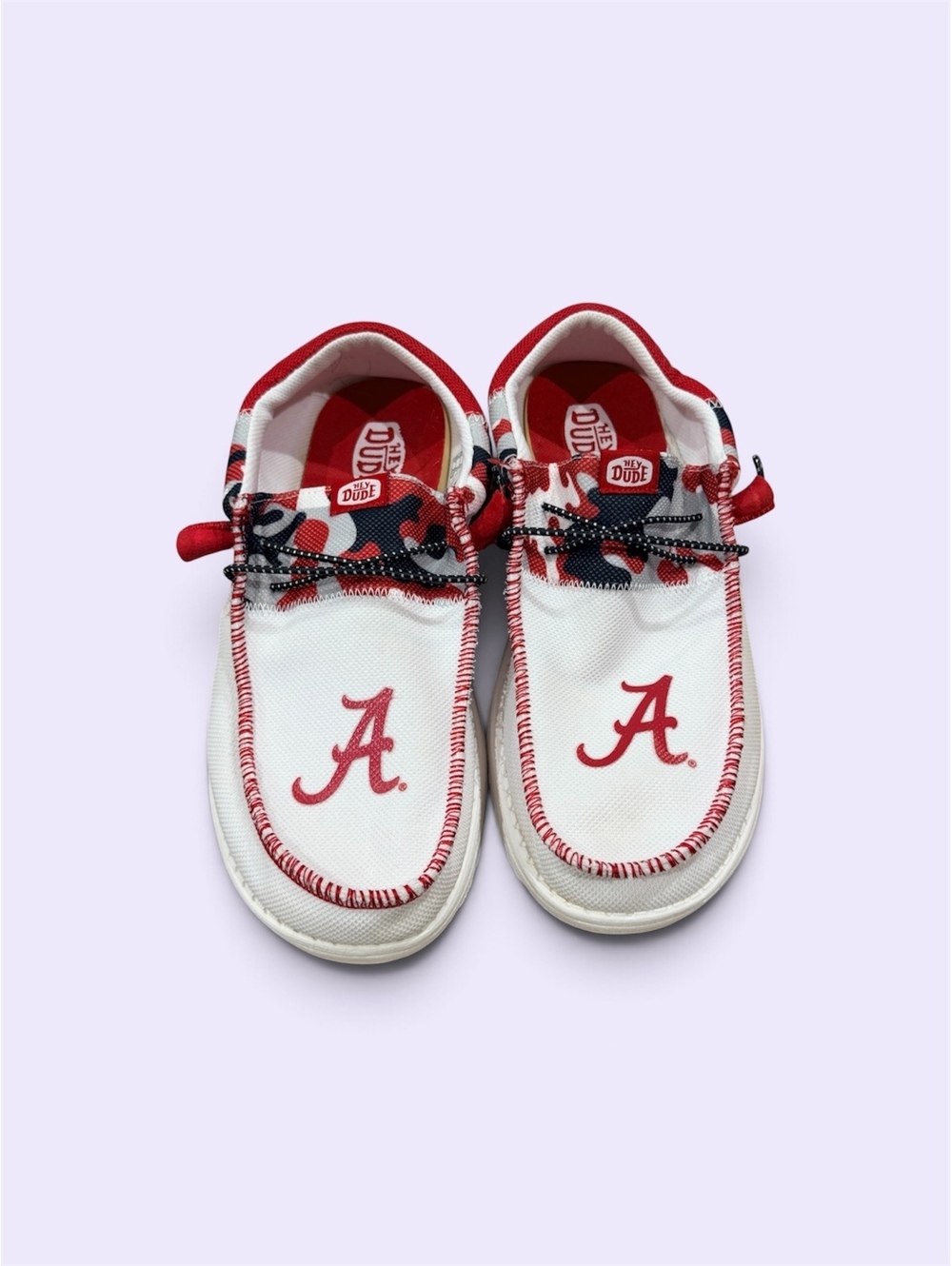 Hey Dude Alabama Crimson Tide Football Men's Casual Boat Shoes Size M9